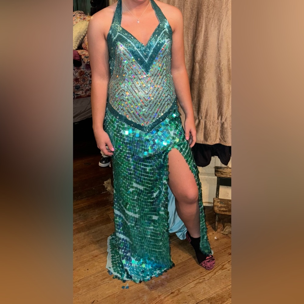 Turquoise prom dress
